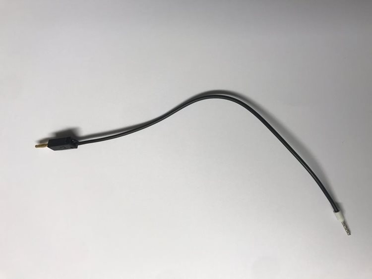 Kabel Stecker einseitig (schwarz 200mm)